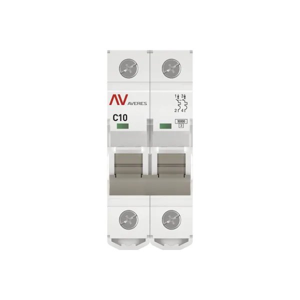 AV-10 2P 10A (C) 10kA AVERES (mcb10-2-10C-av)