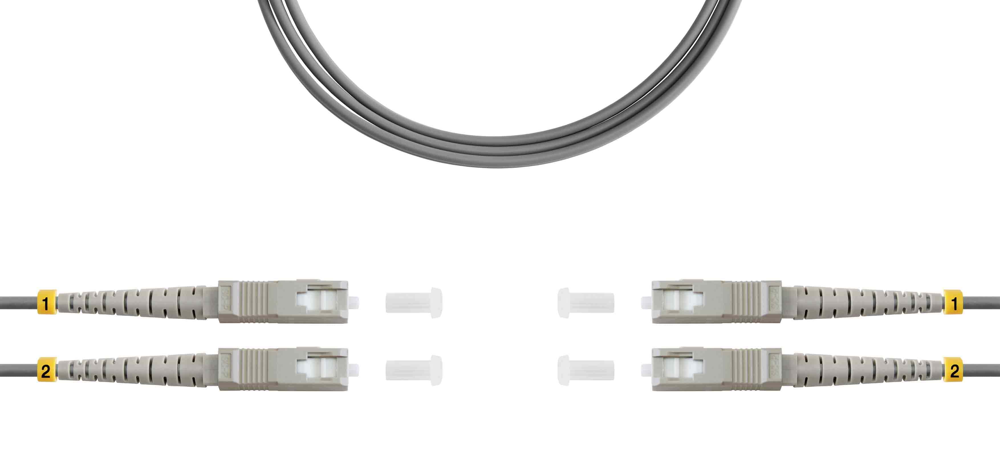 Патч-корд ВО MM(OM1), SC/UPC-SC/UPC, 3.0мм, duplex, LSZH, 3м (09-12118)
