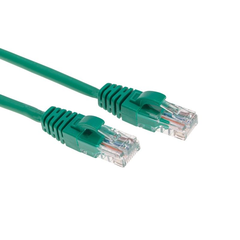 Патч-корд U/UTP, CAT 5e, RJ45-RJ45, 26AWG, LSZH, зеленый, 2м  REXANT (02-0106-2)
