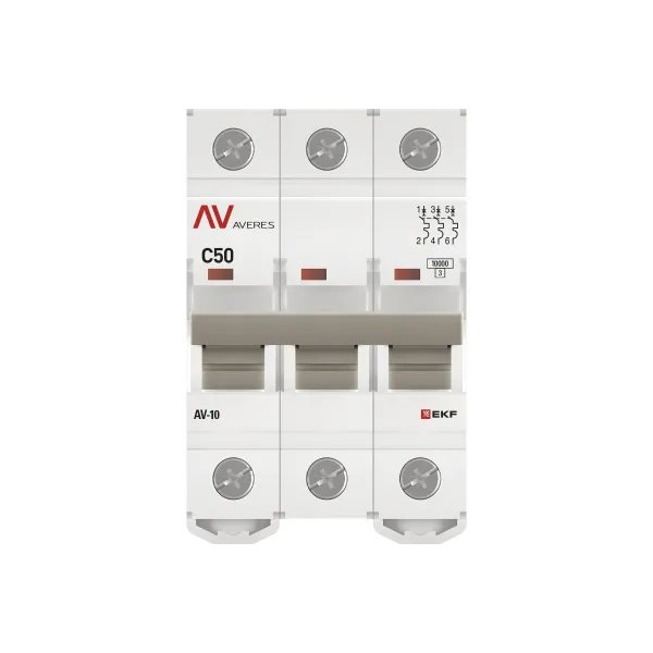 AV-10 3P 50A (C) 10kA AVERES (mcb10-3-50C-av)