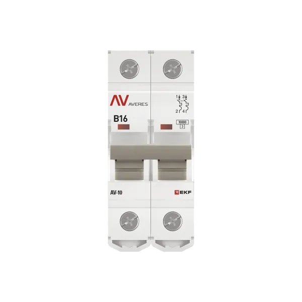 AV-10 2P 16A (B) 10kA AVERES (mcb10-2-16B-av)