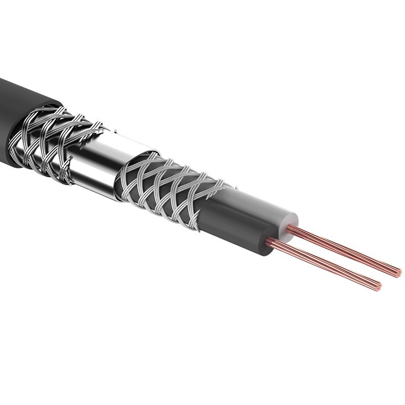 Кабель микрофонный REXANT 2х0,25 мм², ø 6,8 мм, черный, (100 м)(01-6029)