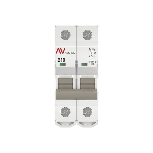 AV-10 2P 10A (B) 10kA AVERES (mcb10-2-10B-av)