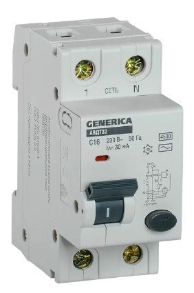 GENERICA АВДТ 32 C16 2Р 30мА (MAD25-5-016-C-30)