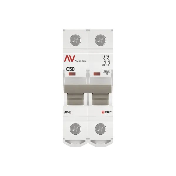 AV-10 2P 50A (C) 10kA AVERES (mcb10-2-50C-av)