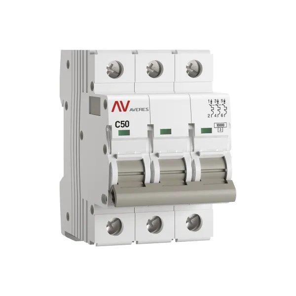AV-10 3P 50A (C) 10kA AVERES (mcb10-3-50C-av)