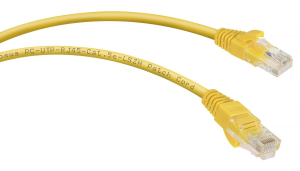 PC-UTP-RJ45-Cat.5e-1m-YL-LSZH (9497c), желтый