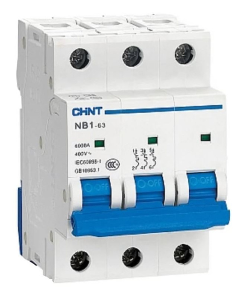 NB1-63 3P 20А 6кА х-ка C (DB) (R) CHINT (179702)