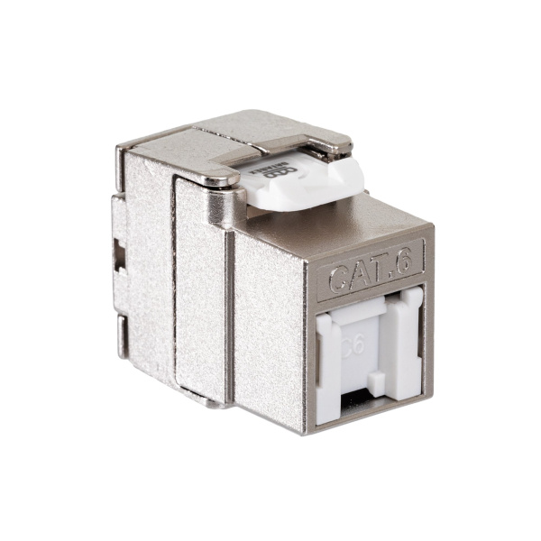 Модуль Keystone кат.6, STP, 1xRJ45, T568A/B, без инструмента, белый (DR-510720)