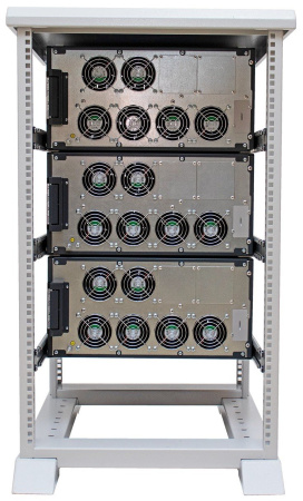 Комплект из трех однофазных стабилизаторов Штиль ИнСтаб IS15000RT в стойке (3х15 кВА)