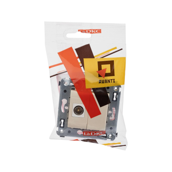 Розетка TV Avanti в стену, оконечная, ванильная дымка (4405503)