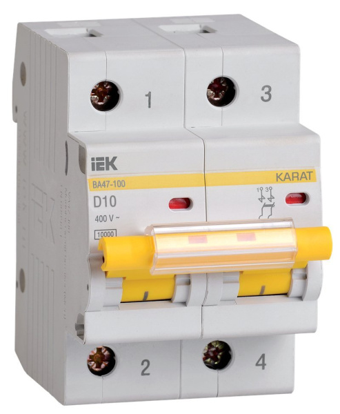 ВА47-100 2P D 10А 10кА KARAT (MVA40-2-010-D)
