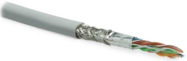 Кабель витая пара SFUTP4-C6-P26-IN-LSZH-GY-500 (500м) экран.SF/UTP,кат.6,4п.(26AWG),мног.(patch),э.-ф.+мед.оп.,LSZH,сер. | 236294 | Hyperline