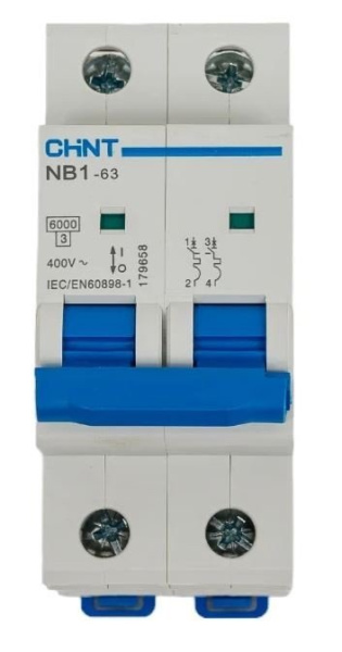 NB1-63 2P 16А 6кА х-ка C (DB) (R) CHINT (179658)