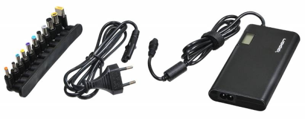Блок питания Ippon SD90U автоматический 90W 15V-19.5V 11-connectors 4.5A 1xUSB 2.1A, LCD индикатор (705053)