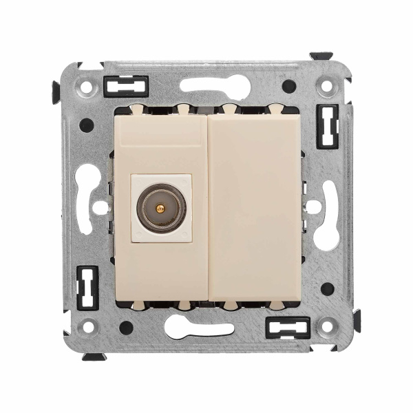 Розетка TV Avanti в стену, оконечная, ванильная дымка (4405503)