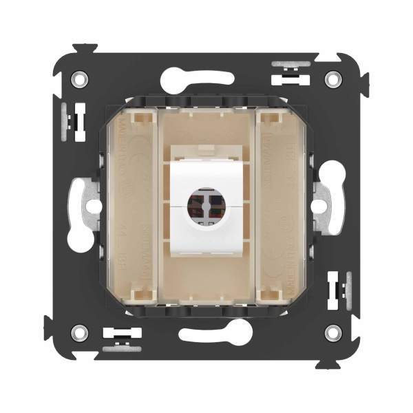 Розетка RJ-45 в стену, кат.6E, Avanti, одинарная, ванильная дымка (4405693)