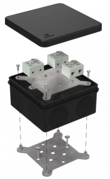 Коробка огнестойкая для о/п двухкомпонентная 100х100х50 (60-0300-9005-FR10.0-6)