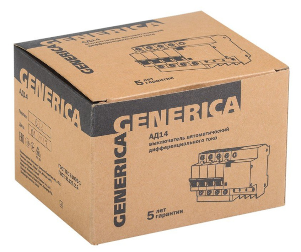 GENERICA АД14 4Р 63А 300мА (MAD15-4-063-C-300)